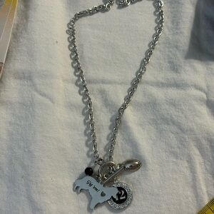 Silver Chain “Aggie” Necklace with Charms, including Reveille